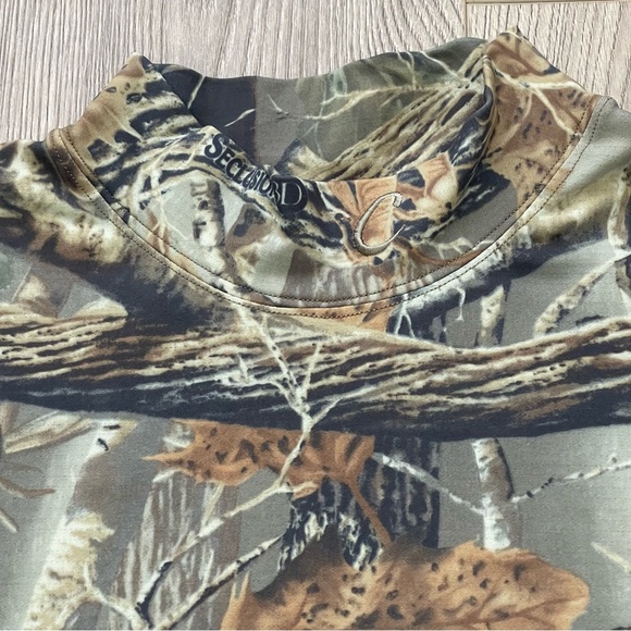 Cabela's 3D Seclusion Camo Mock Neck Long Sleeve Base Layer Shirt Size 2XL - Picture 2 of 8
